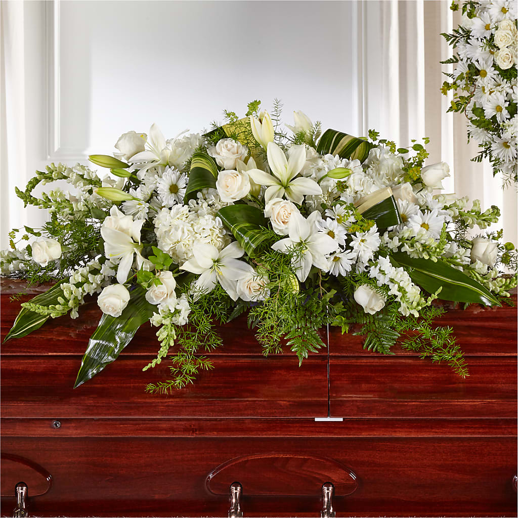 Abundance Casket Spray – Gathered Blooms By Emily, Fairburn GA