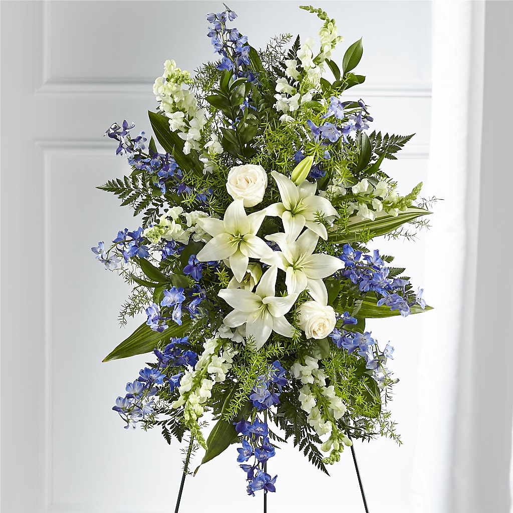 Faithful Friend Standing Spray – Gathered Blooms By Emily, Fairburn GA