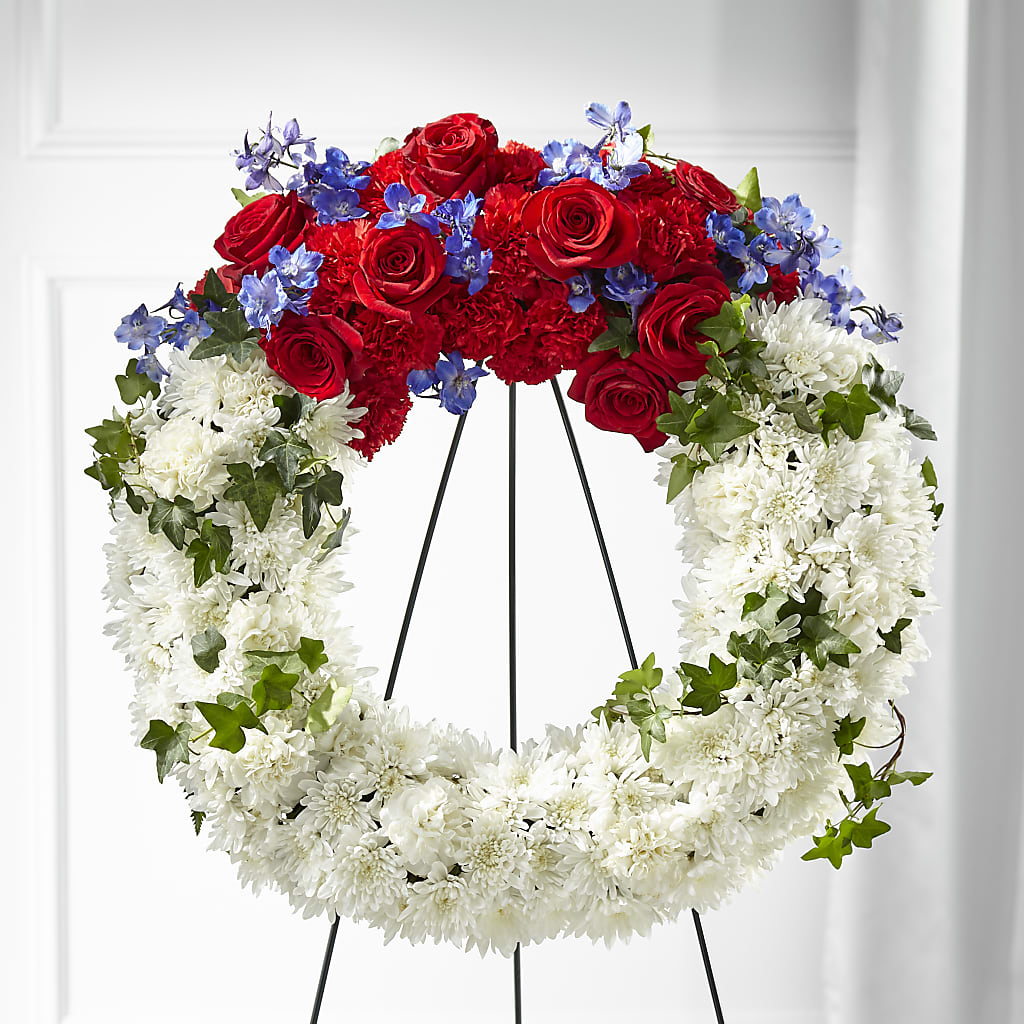 Patriotic Passion Wreath – Gathered Blooms By Emily, Fairburn GA