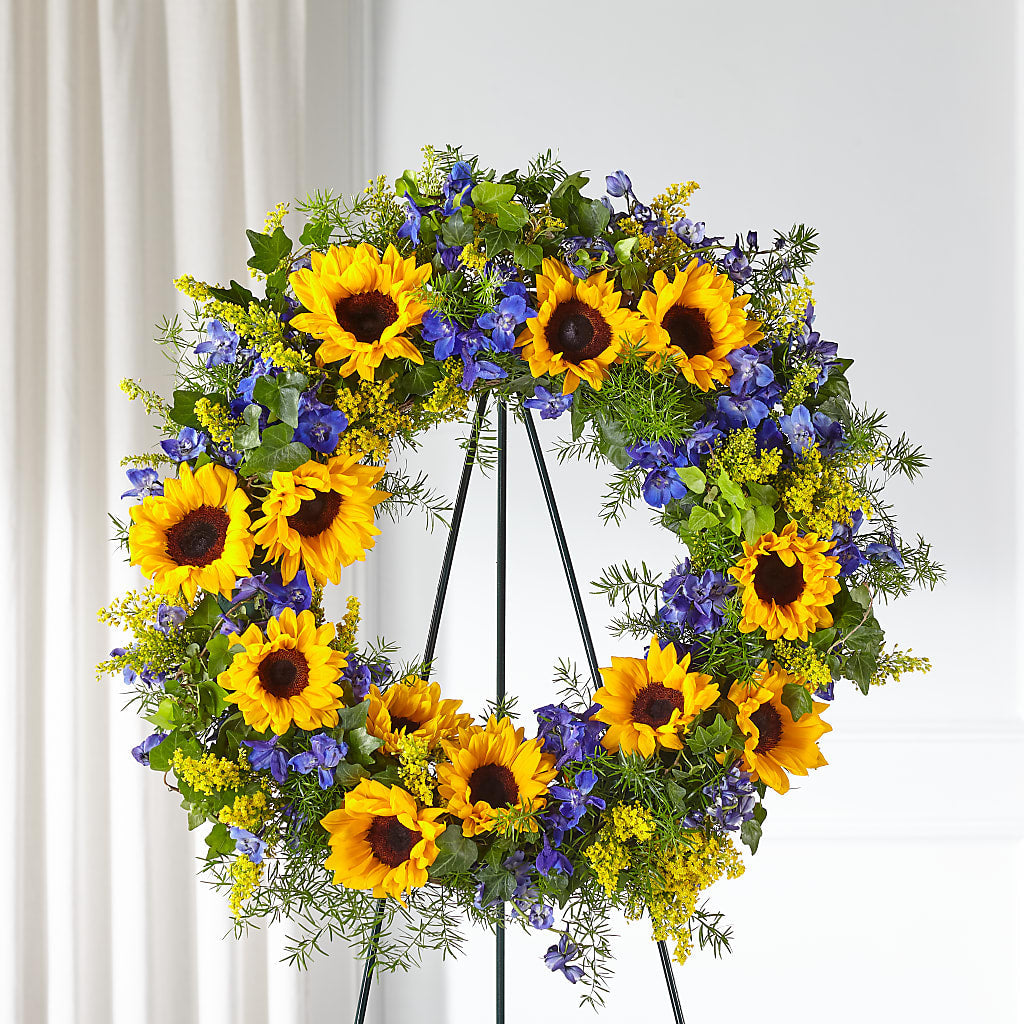Bright Rays Wreath – Gathered Blooms By Emily, Fairburn GA