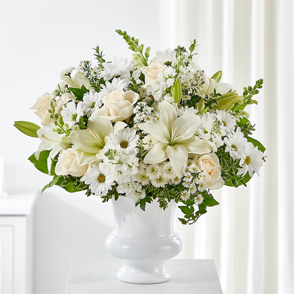 Uplifting Urn Arrangement – Gathered Blooms By Emily, Fairburn GA