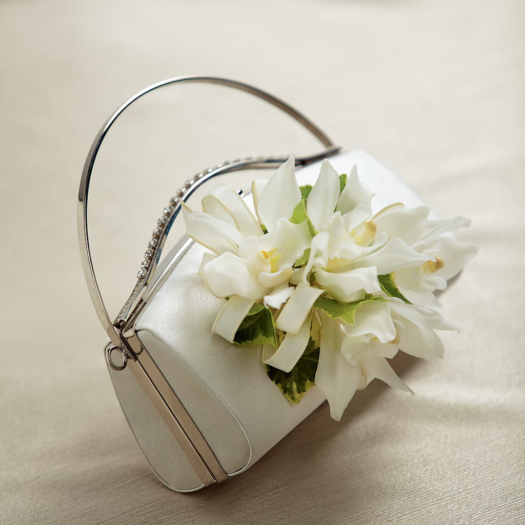 White Purse Decor – Gathered Blooms By Emily, Fairburn GA