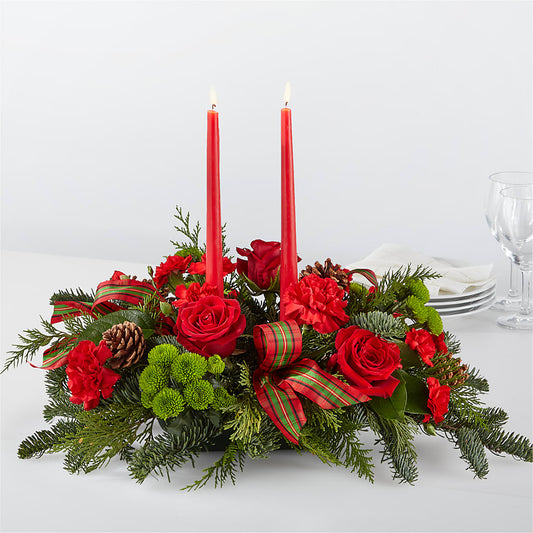 By the Candlelight Centerpiece –  Gathered Blooms By Emily, Fairburn GA