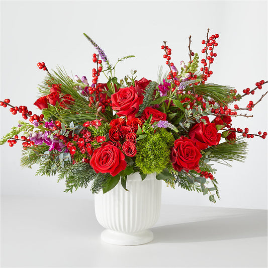 Big Red Bow Bouquet –  Gathered Blooms By Emily, Fairburn GA