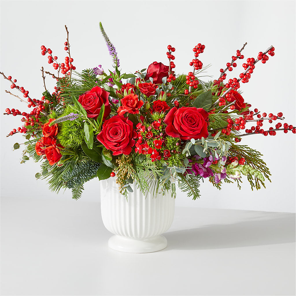 Big Red Bow Bouquet –  Gathered Blooms By Emily, Fairburn GA