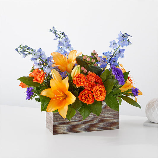 Radiant Citrus Box Bouquet –  Gathered Blooms By Emily, Fairburn GA