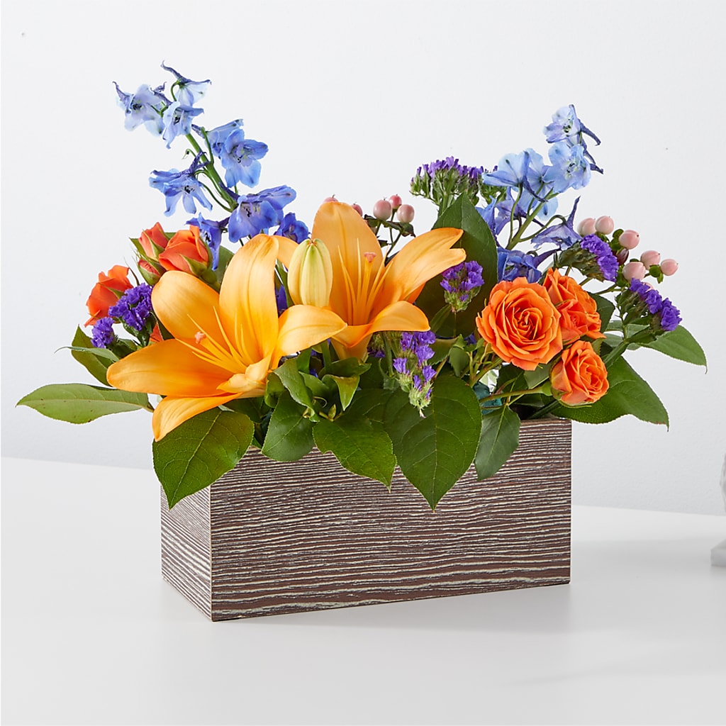 Radiant Citrus Box Bouquet –  Gathered Blooms By Emily, Fairburn GA