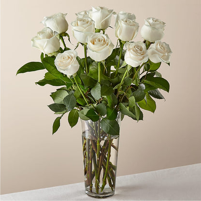 Long Stem White Rose Bouquet –  Gathered Blooms By Emily, Fairburn GA