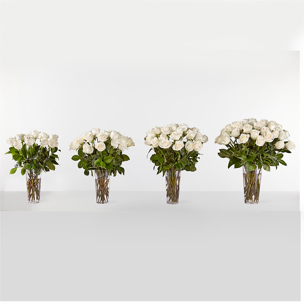 Long Stem White Rose Bouquet –  Gathered Blooms By Emily, Fairburn GA