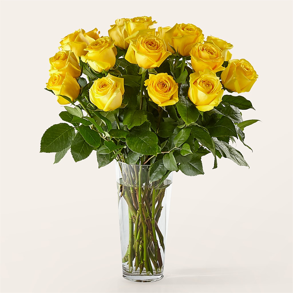 Long Stem Yellow Rose Bouquet –  Gathered Blooms By Emily, Fairburn GA