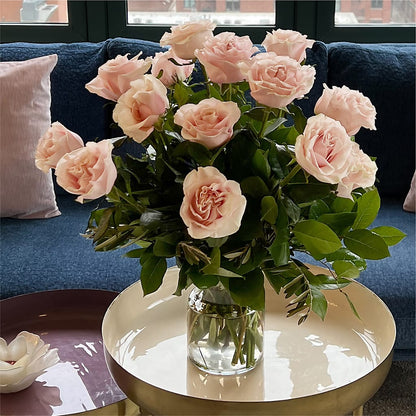 Long Stem Pink Rose Bouquet –  Gathered Blooms By Emily, Fairburn GA