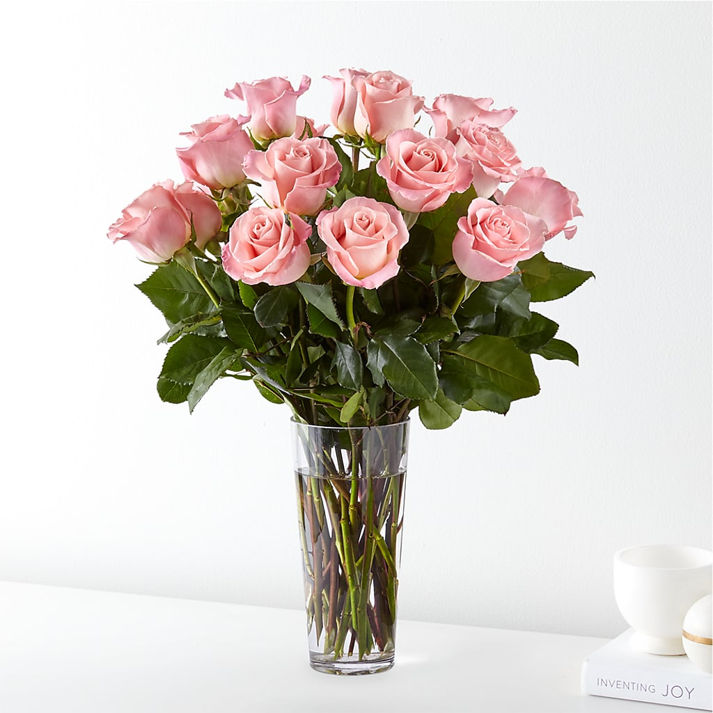 Long Stem Pink Rose Bouquet –  Gathered Blooms By Emily, Fairburn GA