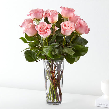 Long Stem Pink Rose Bouquet –  Gathered Blooms By Emily, Fairburn GA
