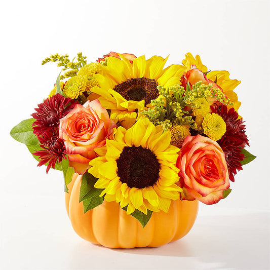 Golden Gourd Pumpkin Bouquet –  Gathered Blooms By Emily, Fairburn GA