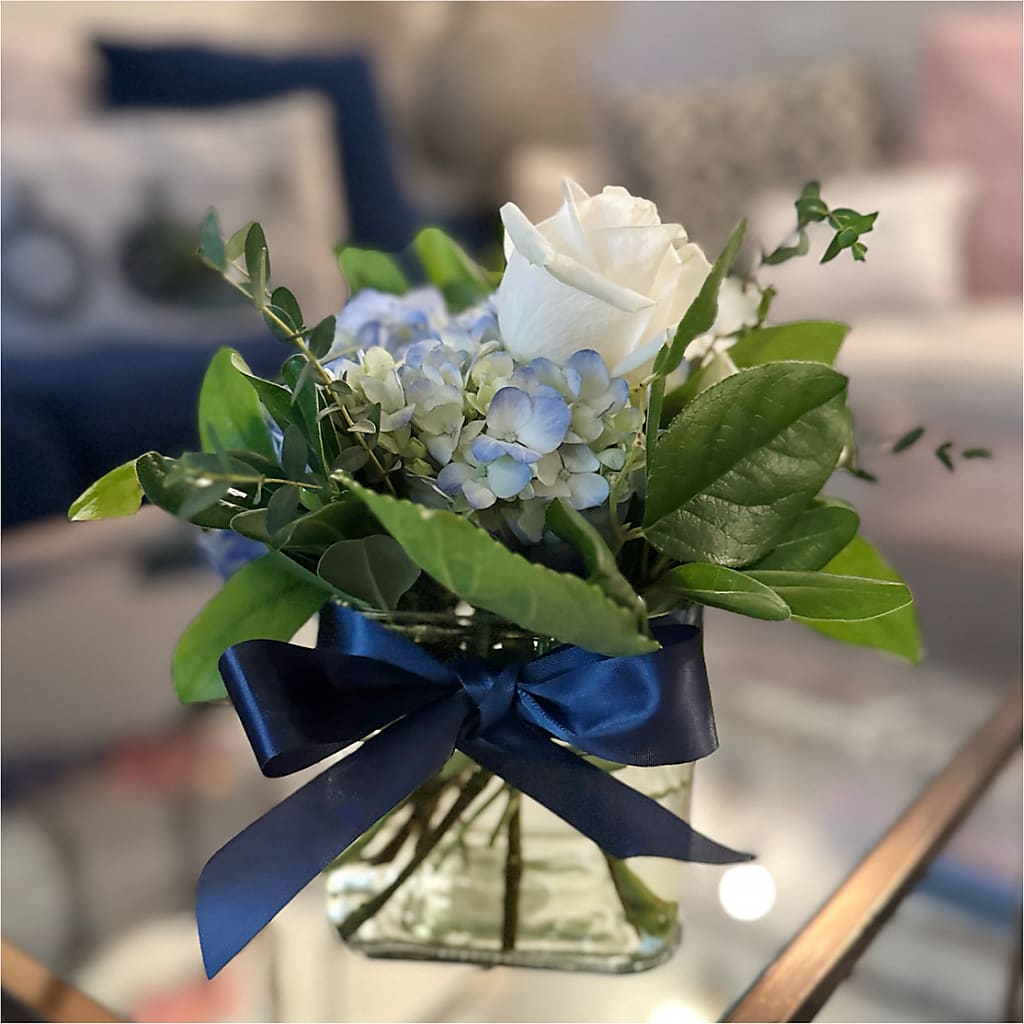 Sky Blue Delight Bouquet –  Gathered Blooms By Emily, Fairburn GA