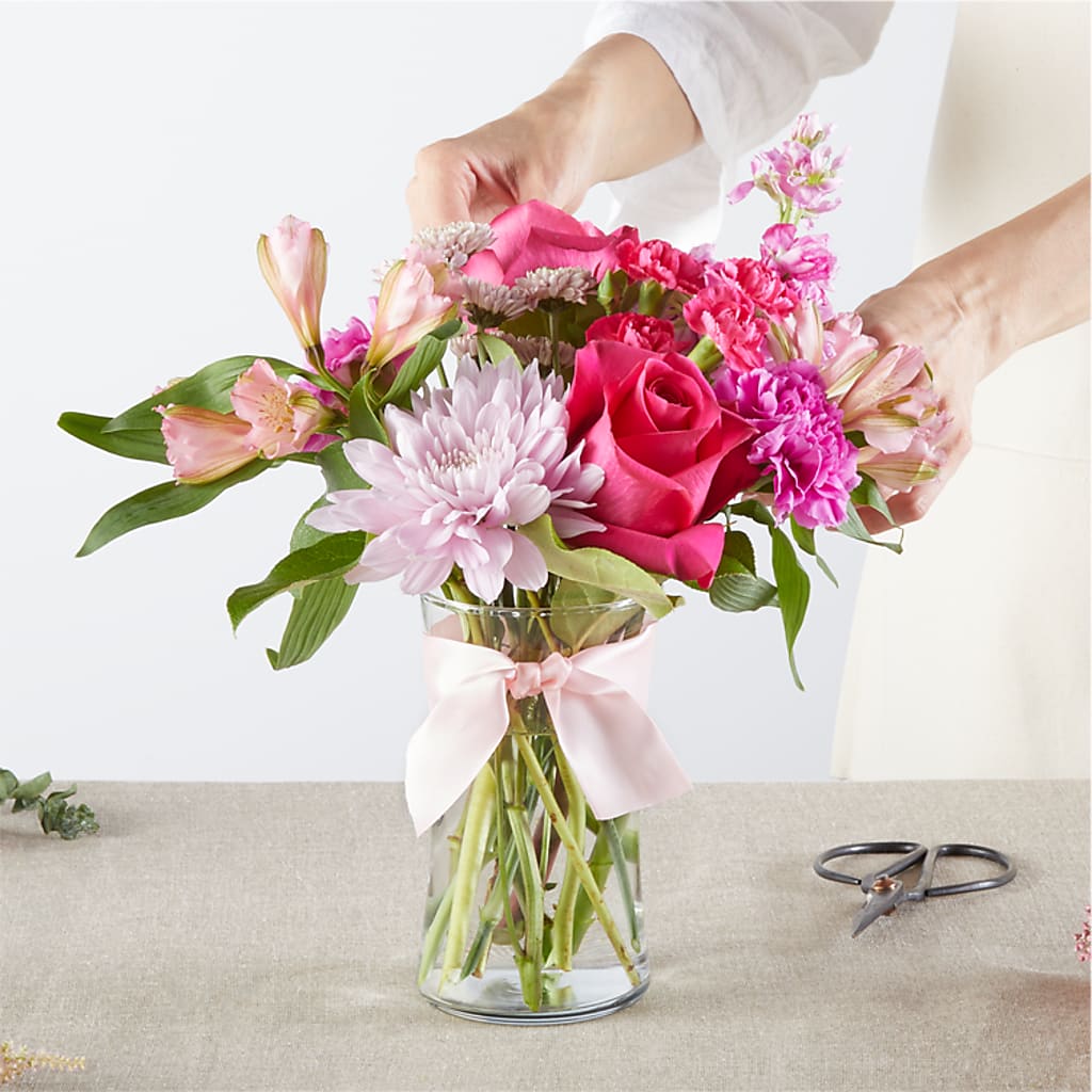 Pink Ribbon - A Florist Original –  Gathered Blooms By Emily, Fairburn GA