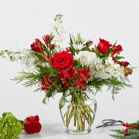 Merry Moment Bouquet – A Florist Original –  Gathered Blooms By Emily, Fairburn GA