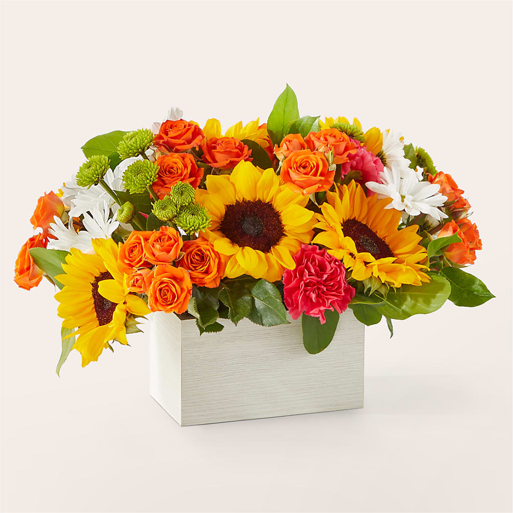 Sun-drenched Blooms Box Bouquet –  Gathered Blooms By Emily, Fairburn GA