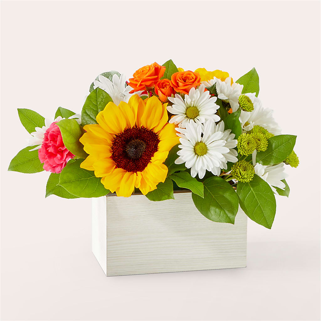 Sun-drenched Blooms Box Bouquet –  Gathered Blooms By Emily, Fairburn GA
