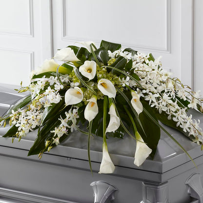 Angel Wings Casket Spray –  Gathered Blooms By Emily, Fairburn GA