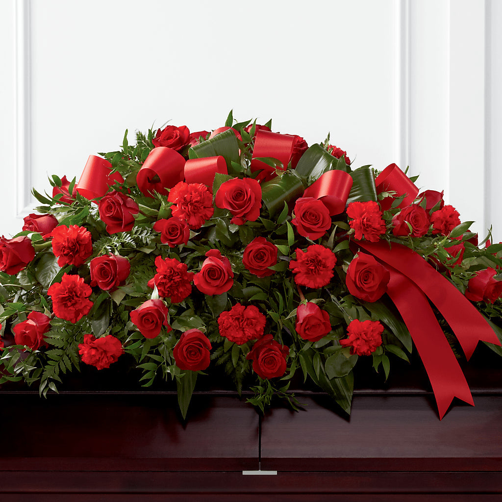 Tribute of Life Casket Spray –  Gathered Blooms By Emily, Fairburn GA