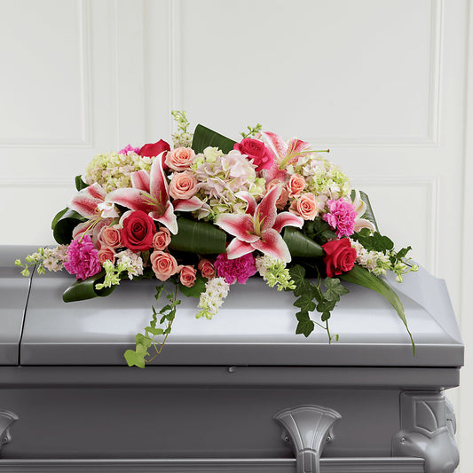 Splendid Grace Casket Spray –  Gathered Blooms By Emily, Fairburn GA
