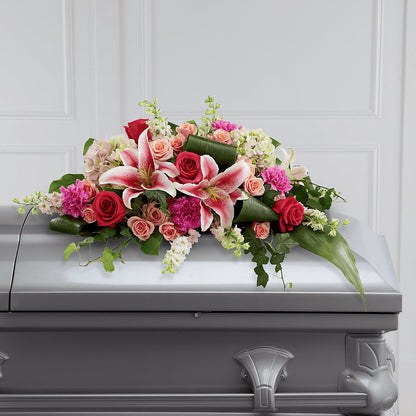Splendid Grace Casket Spray –  Gathered Blooms By Emily, Fairburn GA