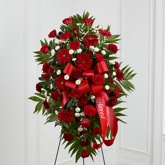 Treasured Memories Standing Spray –  Gathered Blooms By Emily, Fairburn GA