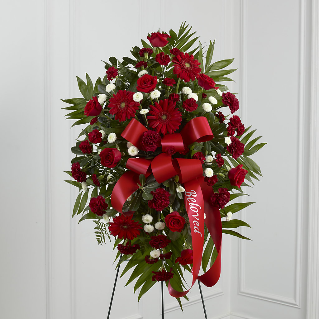Treasured Memories Standing Spray –  Gathered Blooms By Emily, Fairburn GA