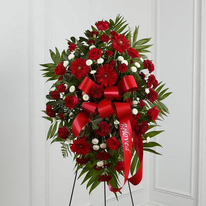 Treasured Memories Standing Spray –  Gathered Blooms By Emily, Fairburn GA