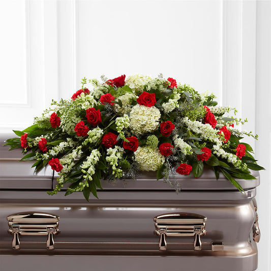 Sincerity Casket Spray –  Gathered Blooms By Emily, Fairburn GA