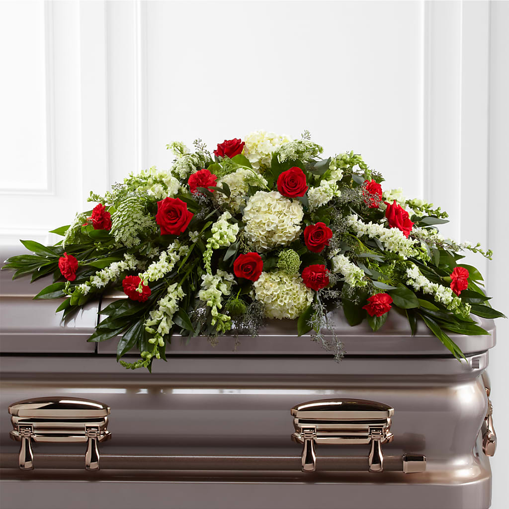 Sincerity Casket Spray –  Gathered Blooms By Emily, Fairburn GA