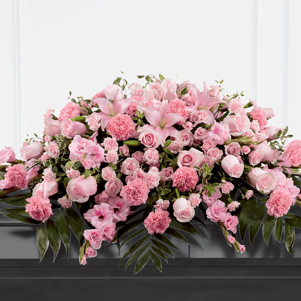 Garden of Comfort Casket Spray (Standard) –  Gathered Blooms By Emily, Fairburn GA