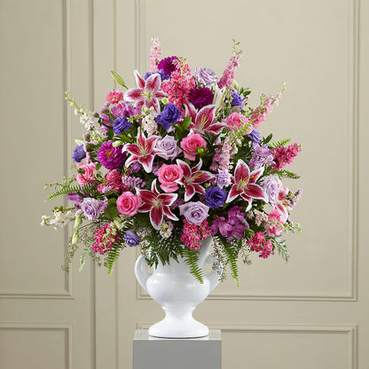 Peaceful Tribute Arrangement –  Gathered Blooms By Emily, Fairburn GA
