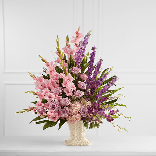 Flowing Garden Arrangement –  Gathered Blooms By Emily, Fairburn GA