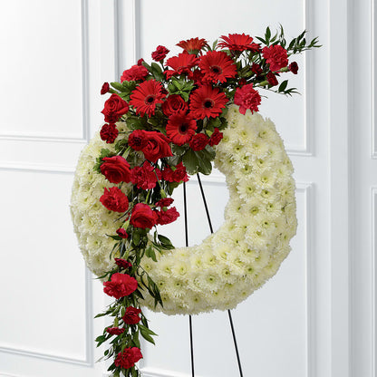 Graceful Tribute Wreath –  Gathered Blooms By Emily, Fairburn GA