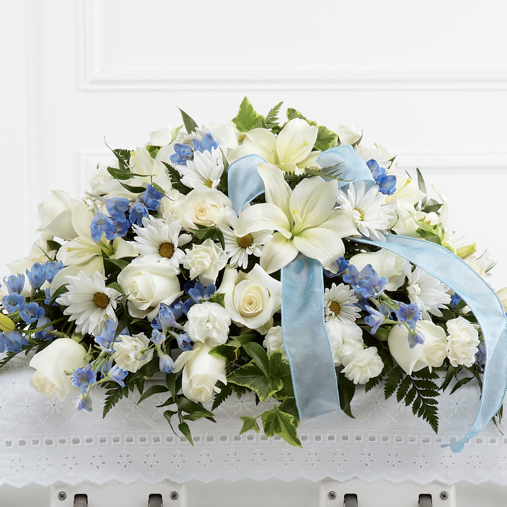 Tender Treasure Casket Spray –  Gathered Blooms By Emily, Fairburn GA