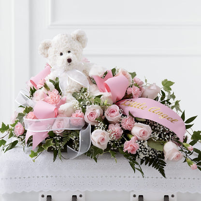 Touch of Sympathy Casket Spray –  Gathered Blooms By Emily, Fairburn GA