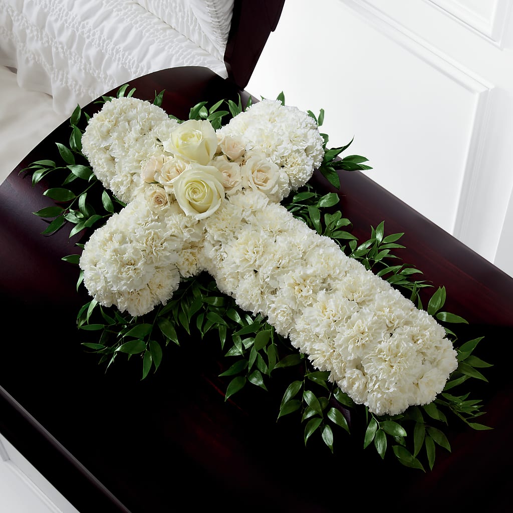 Peaceful Memories Casket Spray (Standard) –  Gathered Blooms By Emily, Fairburn GA