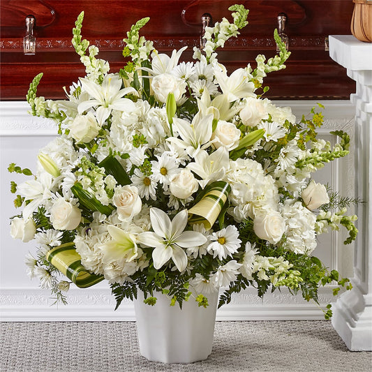 Thoughts of Tranquility Floor Basket –  Gathered Blooms By Emily, Fairburn GA
