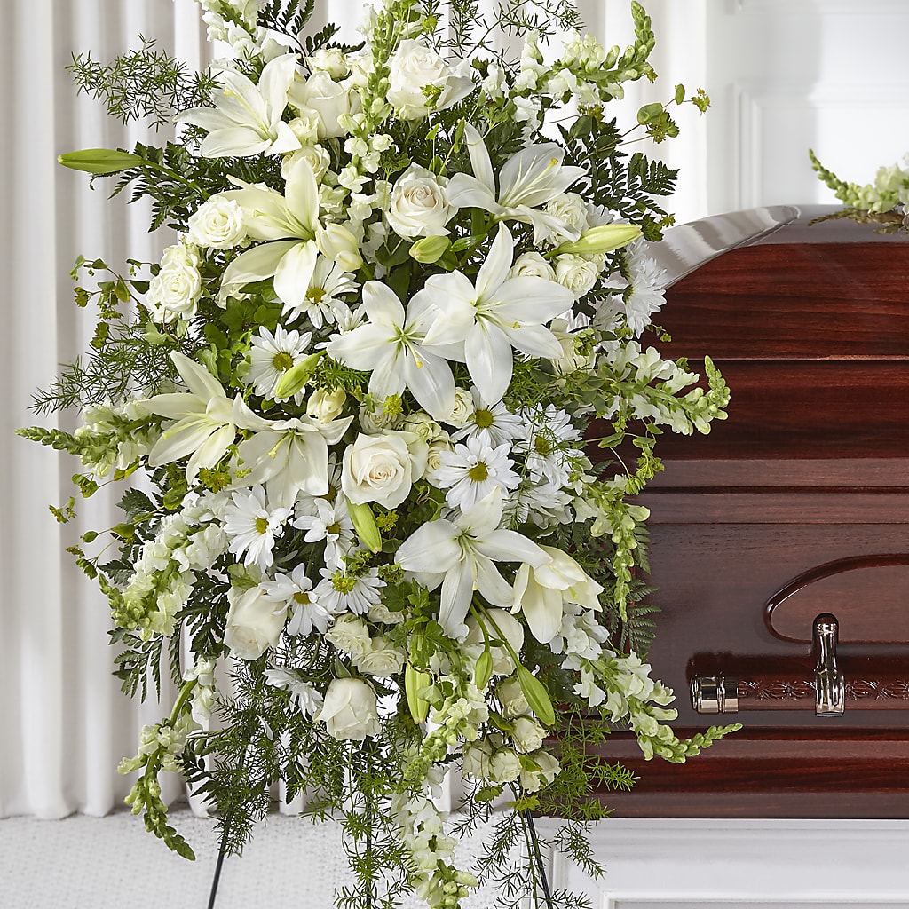 Loving Thoughts Standing Spray –  Gathered Blooms By Emily, Fairburn GA