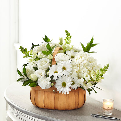 Pure Ivory Basket –  Gathered Blooms By Emily, Fairburn GA