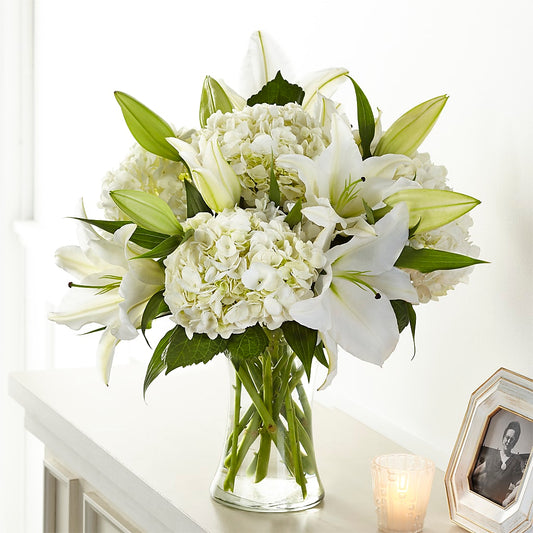 Compassionate Lily Bouquet –  Gathered Blooms By Emily, Fairburn GA