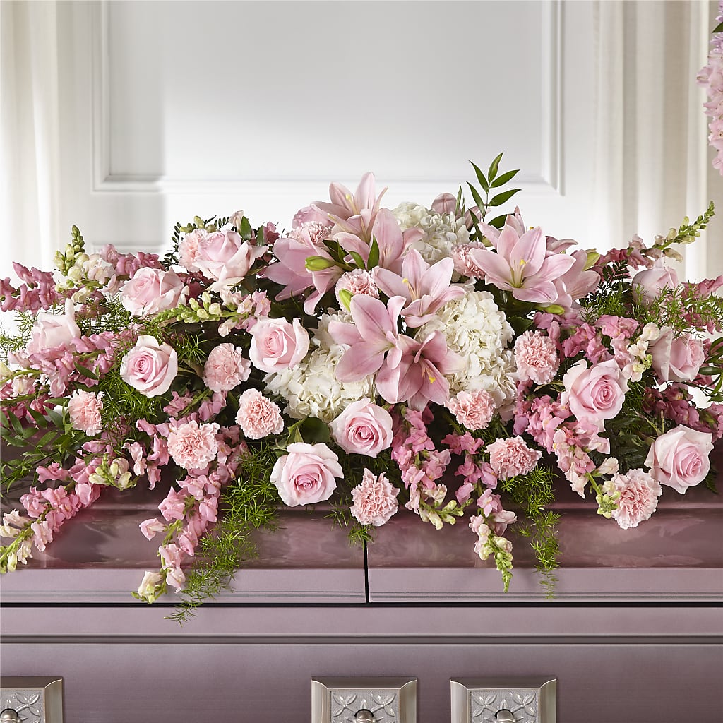 Life & Remembrance Casket Spray –  Gathered Blooms By Emily, Fairburn GA