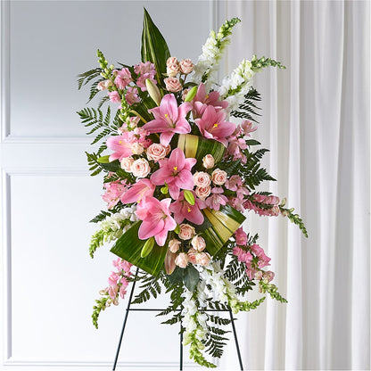 Elegant Embrace Standing Spray –  Gathered Blooms By Emily, Fairburn GA