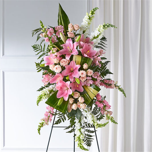 Elegant Embrace Standing Spray –  Gathered Blooms By Emily, Fairburn GA