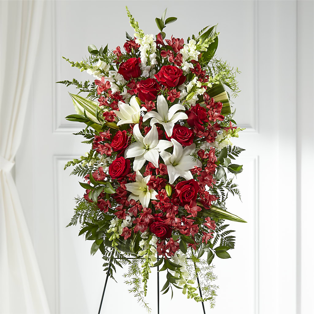 Everlasting Memory Standing Spray –  Gathered Blooms By Emily, Fairburn GA