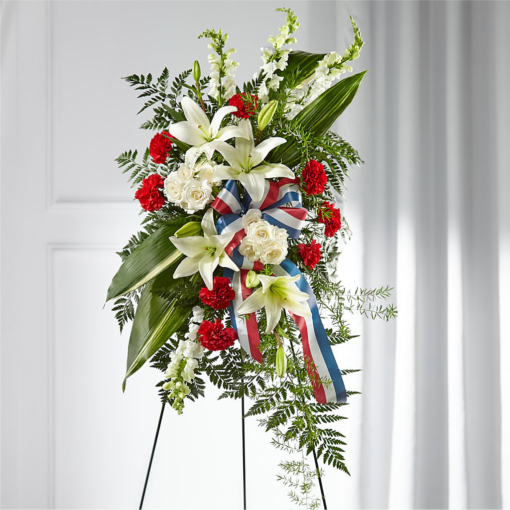 Stars of Life Standing Spray –  Gathered Blooms By Emily, Fairburn GA