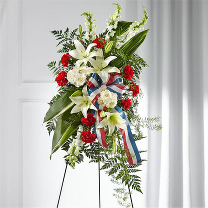 Stars of Life Standing Spray –  Gathered Blooms By Emily, Fairburn GA