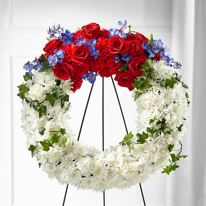 Patriotic Passion Wreath –  Gathered Blooms By Emily, Fairburn GA